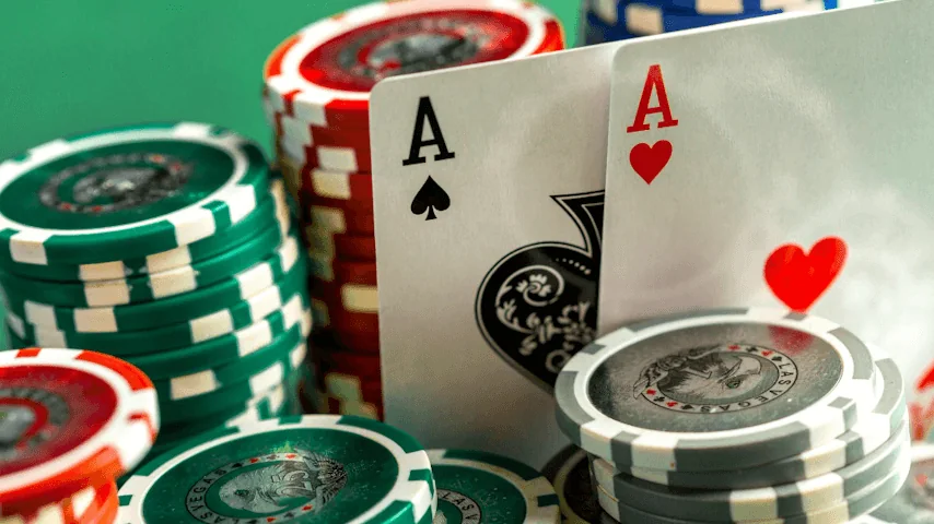 Suasana meja permainan kasino di YOTOGEL